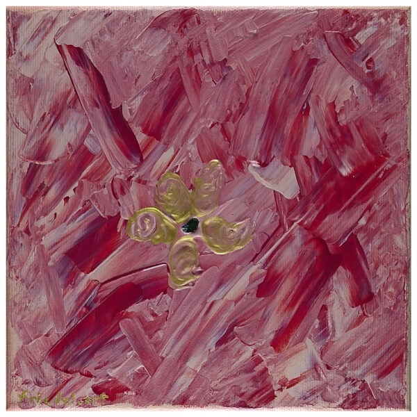 Tourmaline and acrylic on canvas