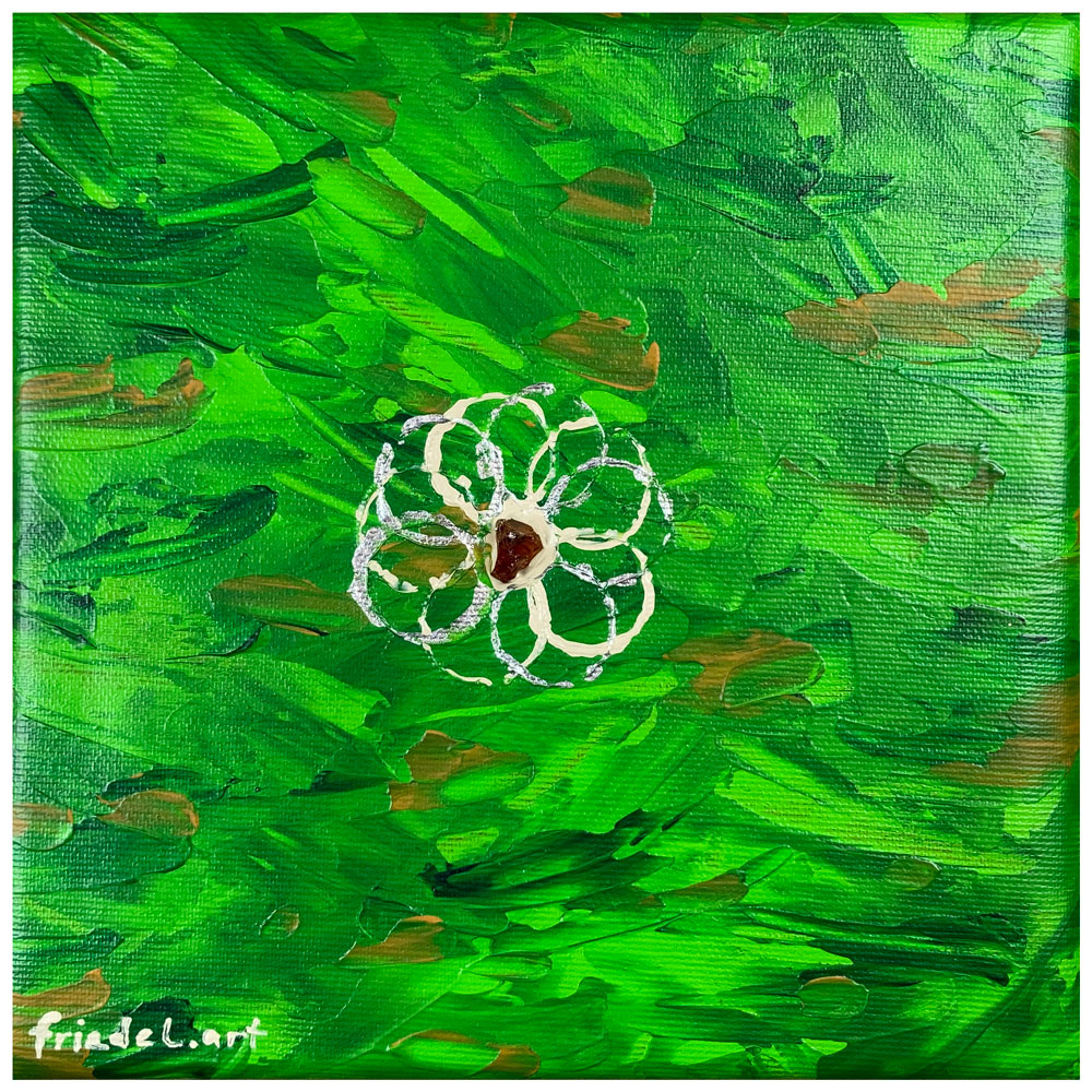 Abstraktes Bild mit Madeira Citrin