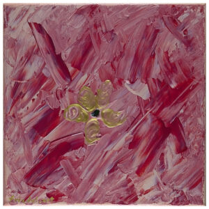 Tourmaline and acrylic on canvas