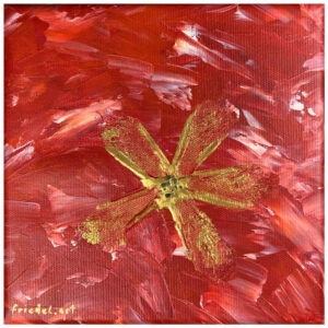 Emerald and acrylic on canvas